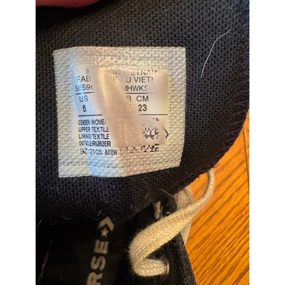 Converse High Top Sneakers Women's Size 6 Black - Picture 7 of 9